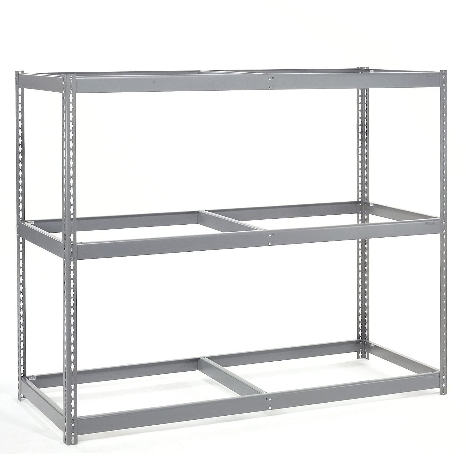 Global Industrial Wide Span Rack With 3 Shelves No Deck, 900 Lb Capaity Per Level, 72" W x 48" D x 96" H