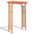 LHONE Garden Arches and Arbors Fir Wood Over High Outdoor Patio Pergola Arbors Garden Trellis for Wedding Climbing Plants Bridal Party Decoration Natural (88")