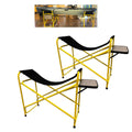 Suspenz Yellowfin Kayak and Canoe Rigging Stations with Side Tables, Fishing Kayak Work Stands, Indoor & Outdoor Use, Canvas Slings, 350 lbs Load Capacity (55-0141)