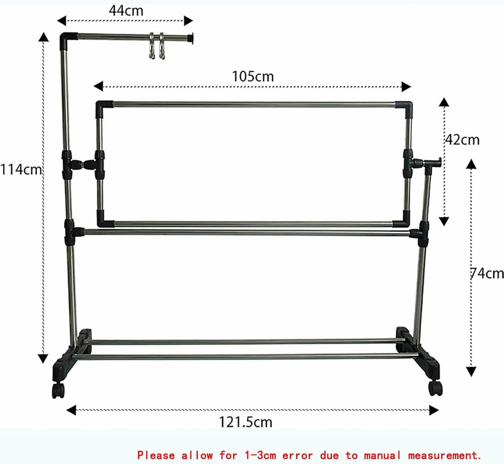 Adjustable Needlework Floor Frame for Cross Stitch and Embroidery, Standing Craft Stand and Lap Table for Sewing and Art, Convenient Holder for Creative Projects~/
