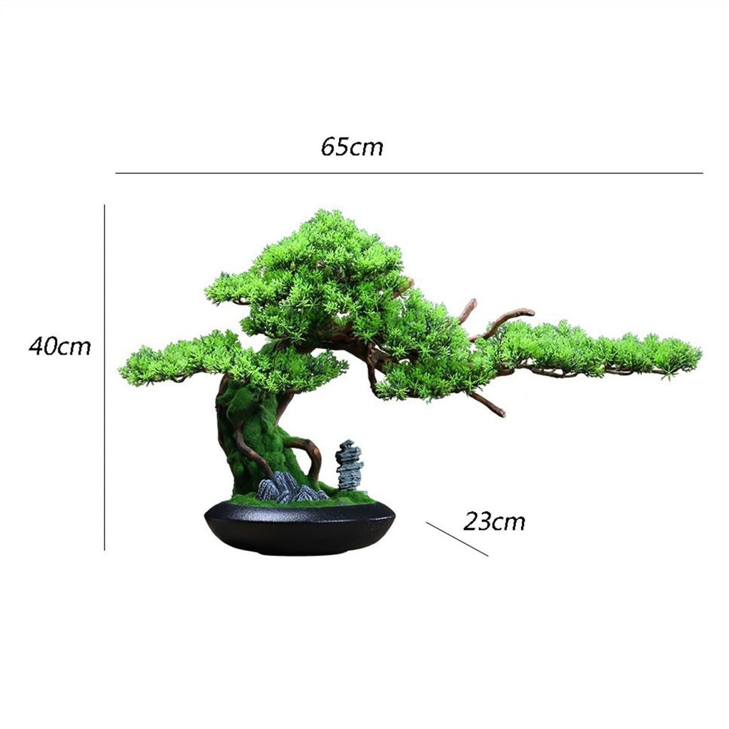 WANGHAI2024M Artificial Trees Chinese Light Luxury Simulation Tree Office Landscaping Hotel Wood Root Carving Ornaments Entrance Cabinet Decorations Artificial Bonsai