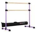 VITA Barre Portable Freestanding Double Ballet Barre, Prodigy, 4 Ft Bars, Purple, Wood, with Bag | Adjustable Height, USA Made, Home or Gym Exercise Equipment for Kids & Adults | Dance, Fitness