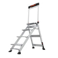 Little Giant Ladders, Jumbo Step, 4-Step, 3 foot, Step Stool, Aluminum, Type 1AA, 375 lbs weight rating, (11904), Gray
