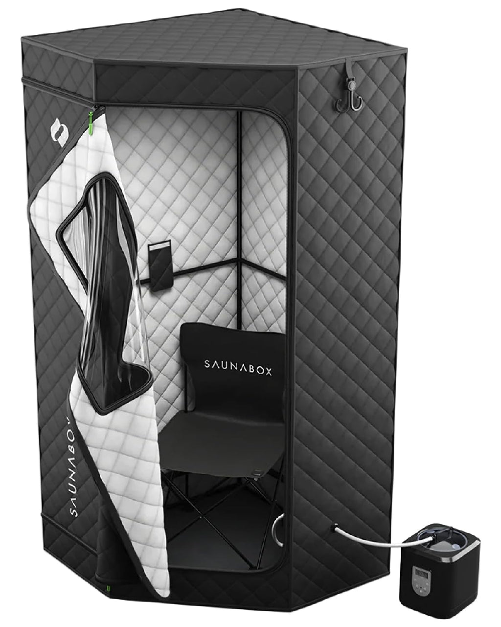 SAUNABOX® SmartSteam Kit Pro Portable Steam Sauna | Home Sauna Tent with Chair & Mat | Full Body Steam Therapy for Relaxation & Recovery | VOC-Free Materials