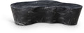 Meridian Furniture 99033Black-CT Monza Collection Art Deco Marble Finish Indoor/Outdoor Concrete Coffee Table, 59.5" W x 30.5" D x 15" H, Black