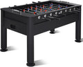 RAYKEEP 58 Inch Foosball Table, Full Size Competition Soccer Game Table for Adults & Kids, Heavy-Duty Indoor Arcade Table for Game Rooms & Parties (Black-58inch)