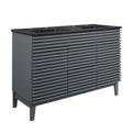 Modway Render 48" Double Bathroom Vanity in Gray Black