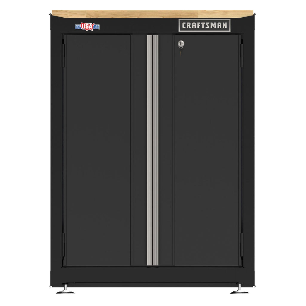 CRAFTSMAN Metal Garage Storage Cabinet, 2 Door Base Cabinet, 26.5 Inch (CMST22603BK)
