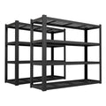 YWTA 71" W x 71" H Industrial Shelving,4000LBS Garage Storage Shelves,4 Tier Adjustable Metal Shelving,Heavy Duty Shelving for Factory, Garage,Warehouse,Barn (2)