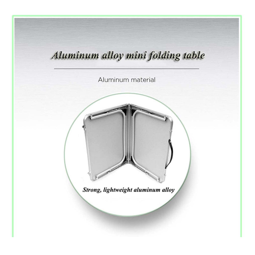 URBERY Aluminum Folding Table, Portable Camping Table Lightweight Foldable Table with Carry Handle, Portable Camping Table for Picnic Party Dining for Camping Travel Beach Picnic (60x40x25cm)