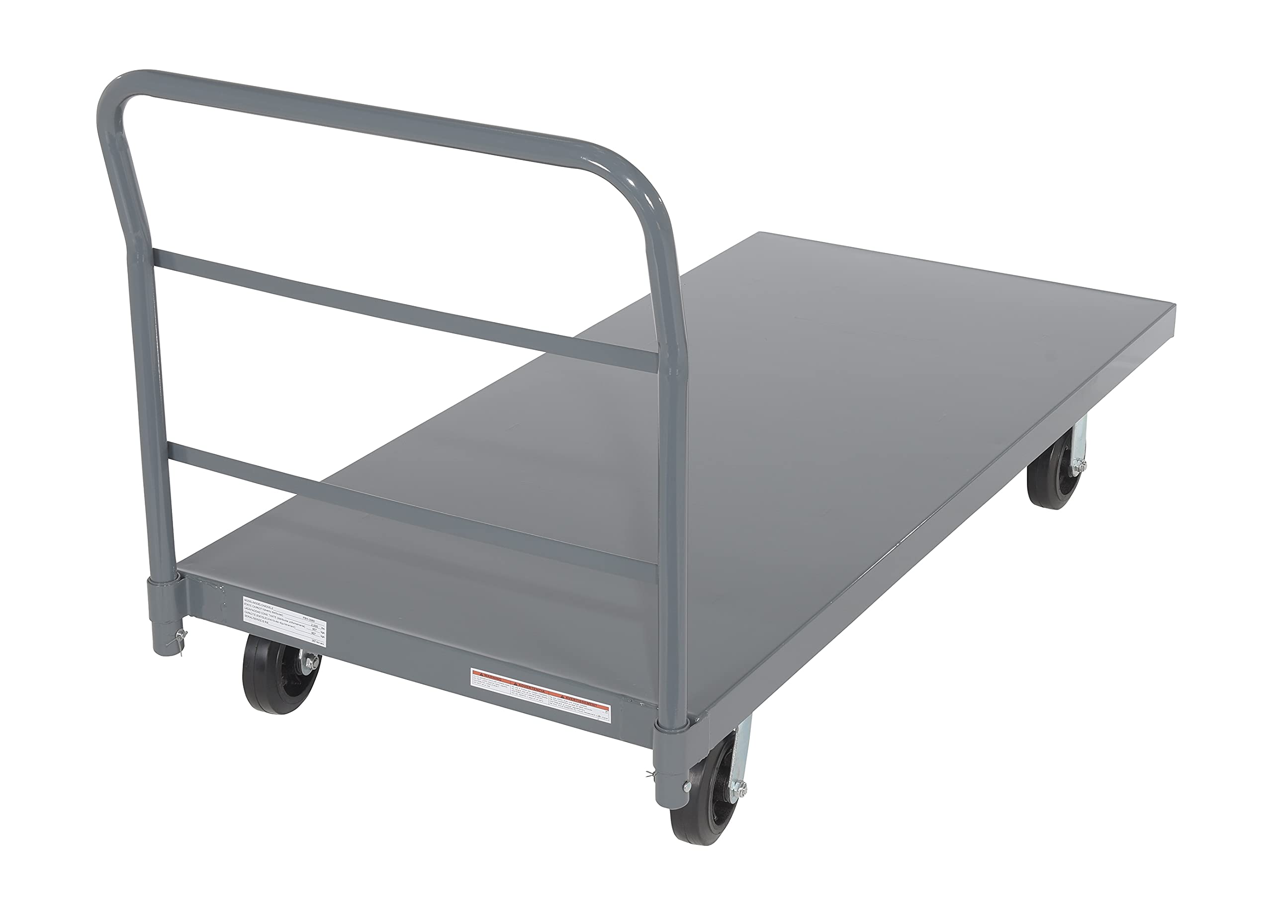 Vestil ECSPT-3060 Steel Smooth Deck Platform Truck 30 in. x 60 in. 2000 Lb. Capacity Gray
