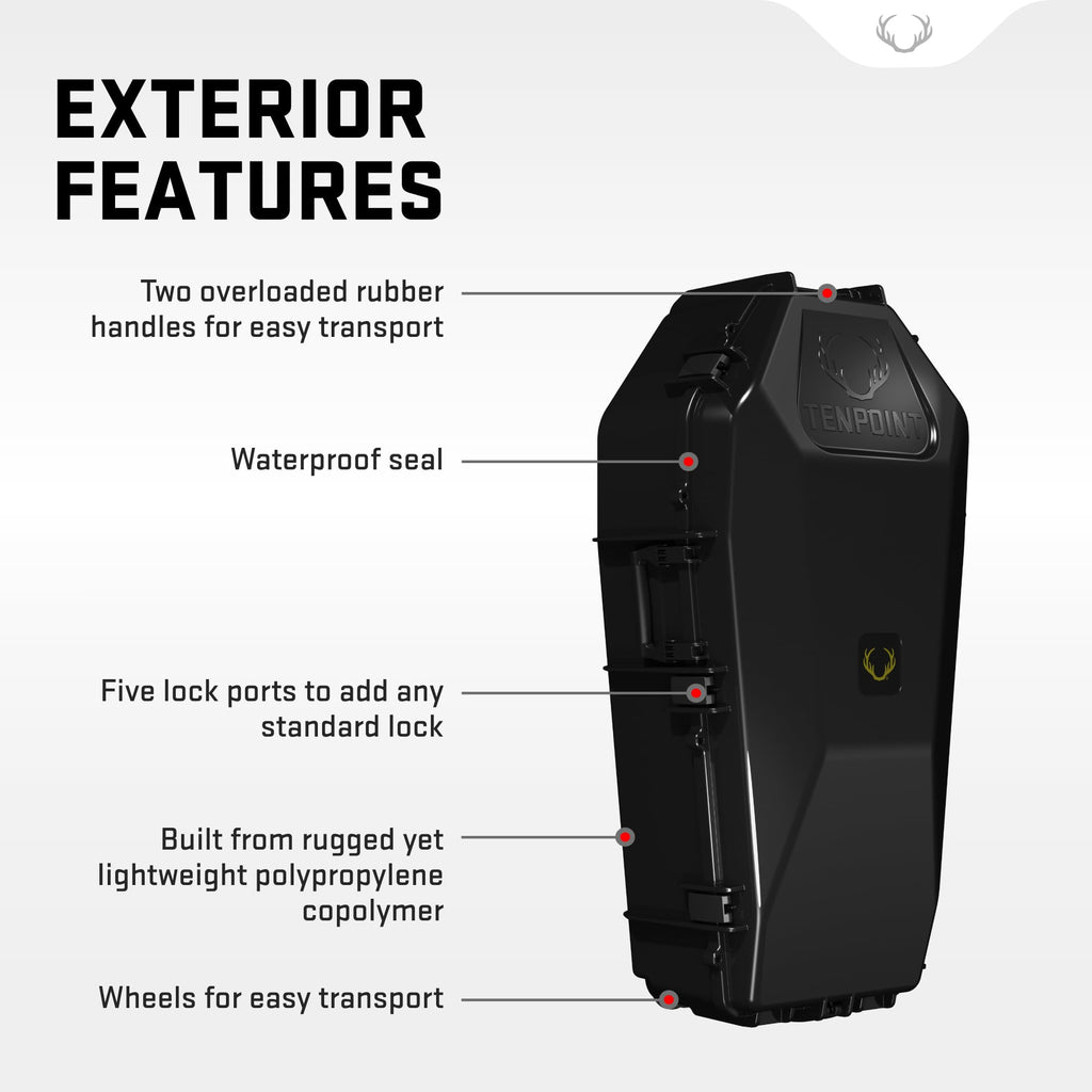 TenPoint Hard Case - Transportation, Storage & Protection for Crossbows - Airline Approved - 41” (L) x 21” (W) x 13.75” (D)