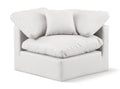 Meridian Furniture Indulge Vegan Leather Corner Chair in Cream