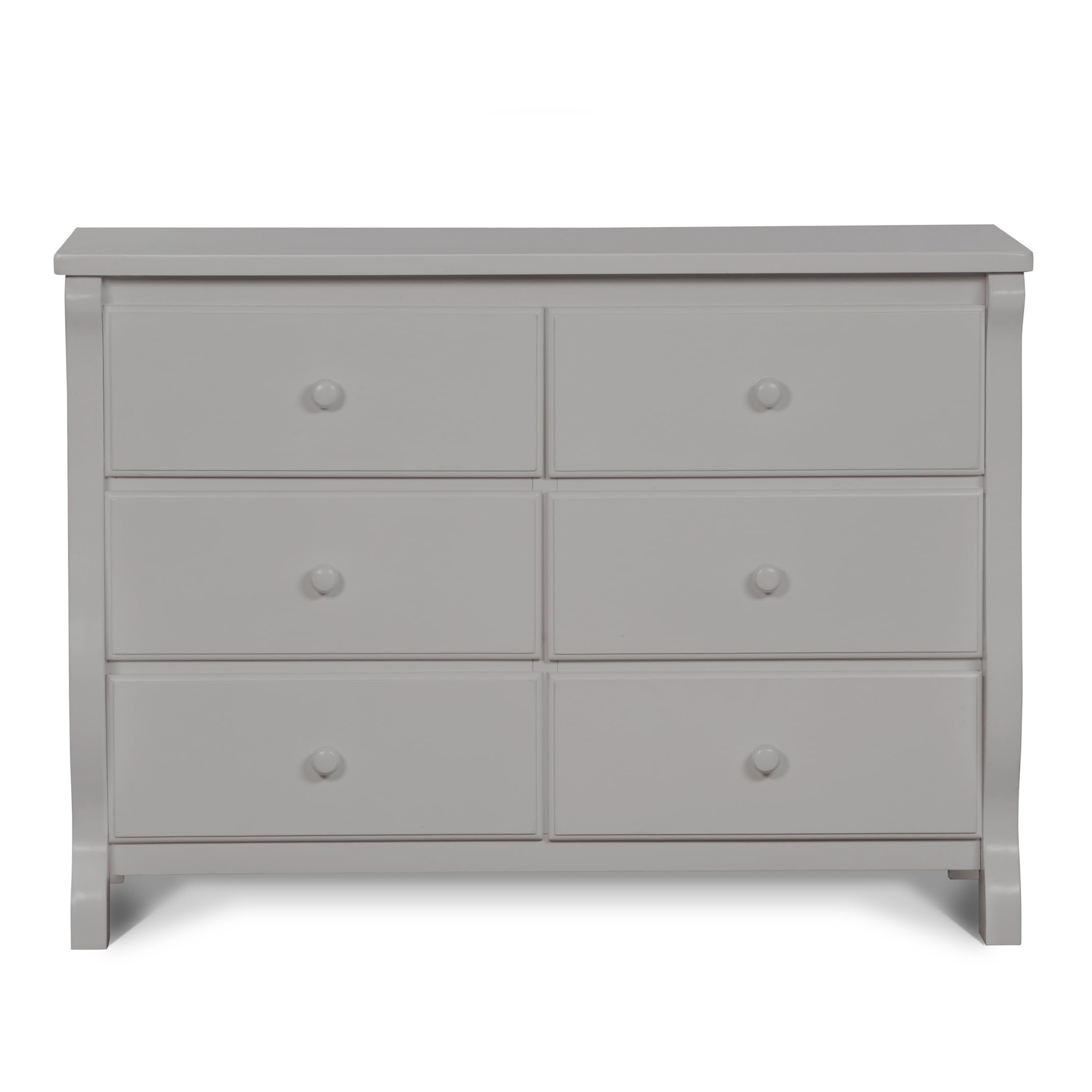 Delta Children Universal 6 Drawer Dresser with Interlocking Drawers - Greenguard Gold Certified, Grey