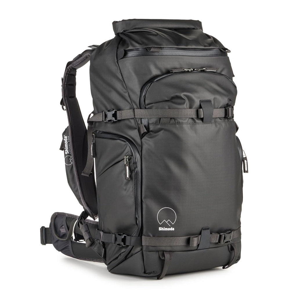 Shimoda Action X30 v2 Starter Kit, Outdoor Photography Adventure Pack for mirrorless and DSLR cameras, includes Medium Mirrorless Core Unit, Expandable Rolltop, 16" Laptop Sleeve, Black