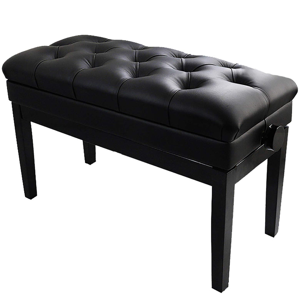 ELUKHT Leather Piano Bench Double Adjustable Padded Piano Bench82CM Soft Leather Keyboard Piano Stool with Storage Box Solid Hard Wood Construction,
