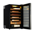 70L Electric Cigar Humidors Temperature Control System, Cooling & Heating Humidor Cabinet with Spanish Cedar Wood Shelves & Digital Hygrometer, Gifts for Men (500 Counts Capacity)