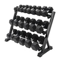 RITFIT Rubber Hex Dumbbells Set with Rack, 180-780LB Heavy-Duty Cast Iron Core, Knurled Chrome Handle, Space-Saving Storage Rack for Home Gym Strength Training