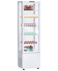 SierraSquad 9.8 Cu.ft Commercial Refrigerator Display Case, Pastry Display Fridge with 4-Sided Double-Layered Glass & LED Lighting, Ventilated Cooling Bakery Display Refrigerator with Casters