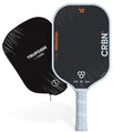 CRBN Pickleball - TruFoam Barrage 3 Pickleball Paddle - Elongated Shape - Carbon Fiber Pickleball Paddle - 100% Foam Floating Core Designed for Maximum Power, 14mm