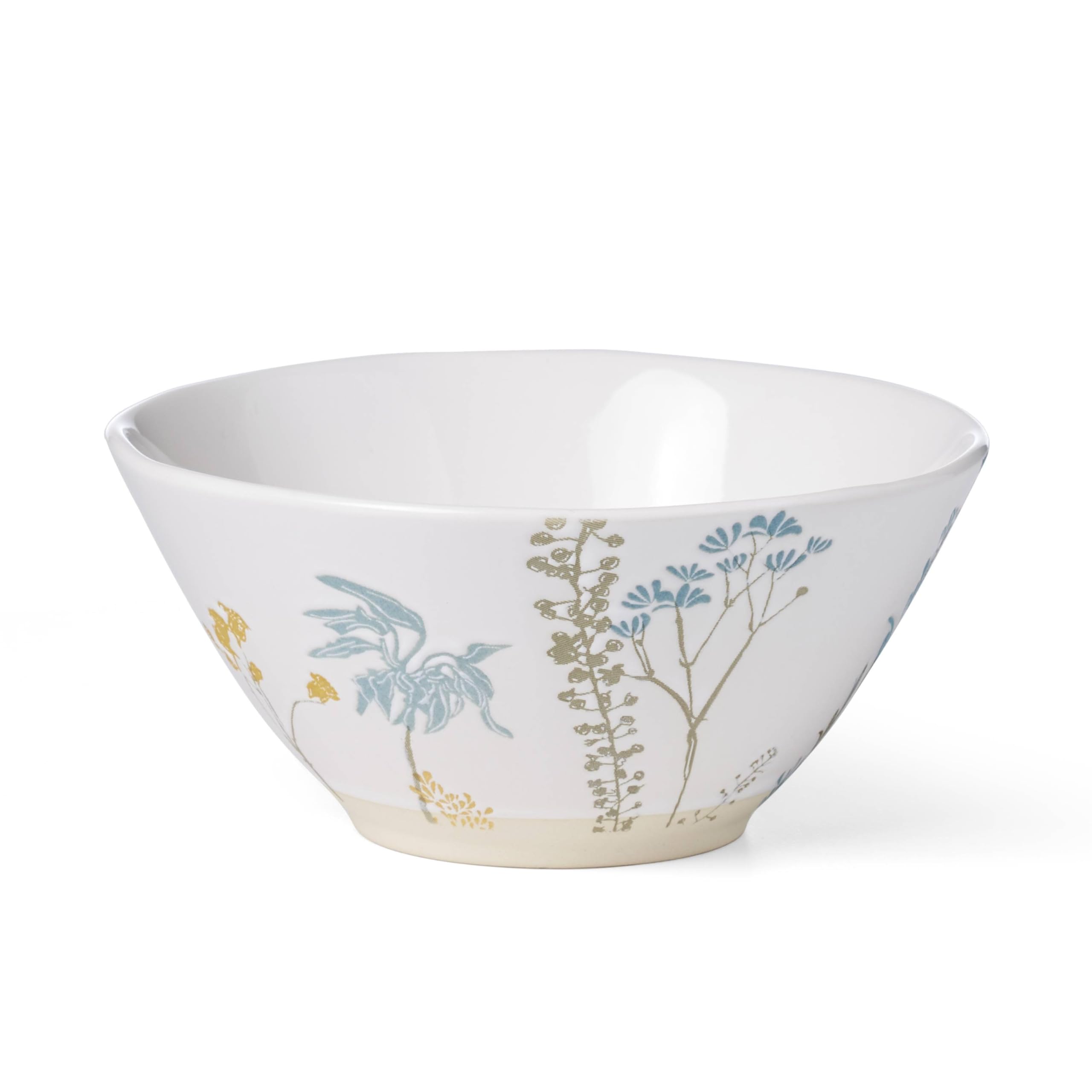 Lenox Dinnerware Sets, Wildflowers 16-Piece Dinnerware Set, Service For 4, Stoneware Material, Dishwasher Safe, Microwave Safe, Bowls, Plates And Bowls, Dinner Dishes, Includes Mugs (White, 16 Piece)