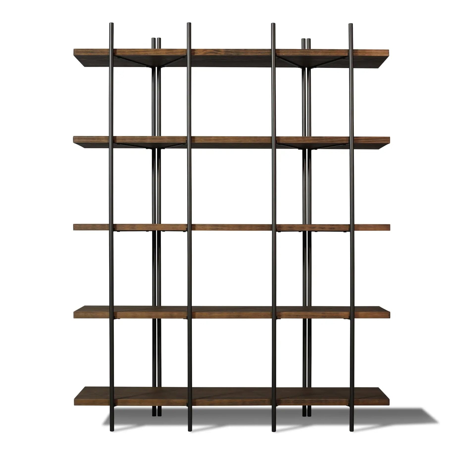 Grain Wood Furniture Cascais 53" Bookcase in Brown Oak
