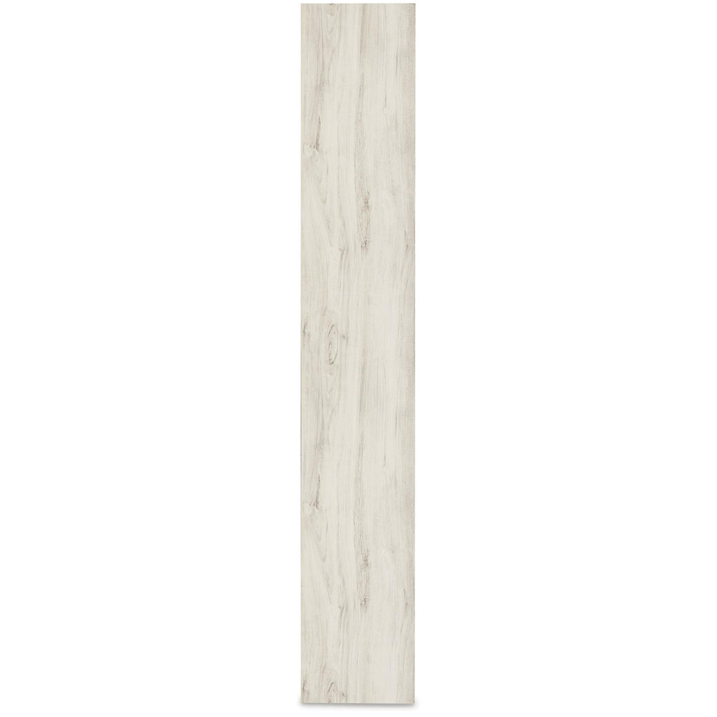 Signature Design by Ashley Bellaby Farmhouse 4-Piece Entertainment Center for TVs up to 69" with Electric Fireplace, Whitewash