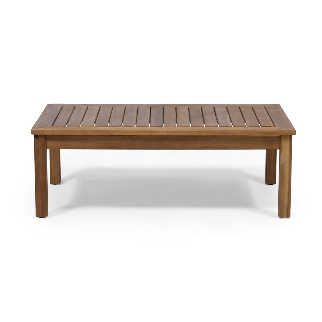 Christopher Knight Home Laurel Modern Outdoor Loveseat Set, Teak and Gray