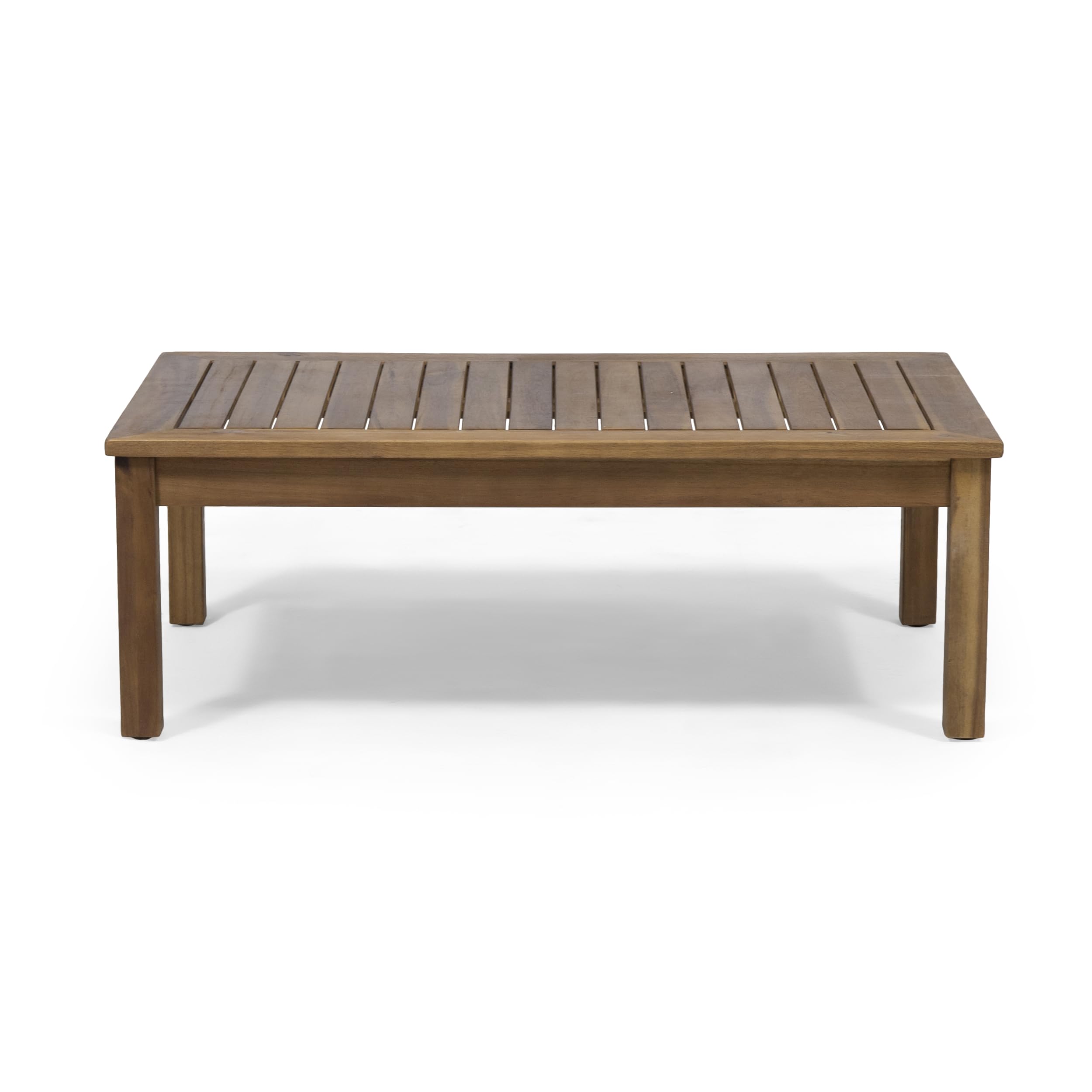 Christopher Knight Home Laurel Modern Outdoor Loveseat Set, Teak and Gray