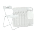 VISTACASA 20 Pack Heavy-Duty Plastic Folding Chairs, 350 lbs Capacity Commercial Stackable Portable Chairs with Reinforced Steel Frame for Indoor & Outdoor, Wedding, Party, Meeting, Patio Garden White