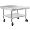 HARDURA Stainless Steel Equipment Work Stand 30" x 36" Prep Table with Under Shelf and Caster for Commercial & Workplace, Home, Hotel, Garage