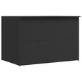 RCODSSK Poly Rattan Patio Storage Box 59x39.4x39.4 Inches Black, Outdoor Storage Chest with Powder-Coated Steel Frame and Zippered Liner for Cushions, Blankets, Towels