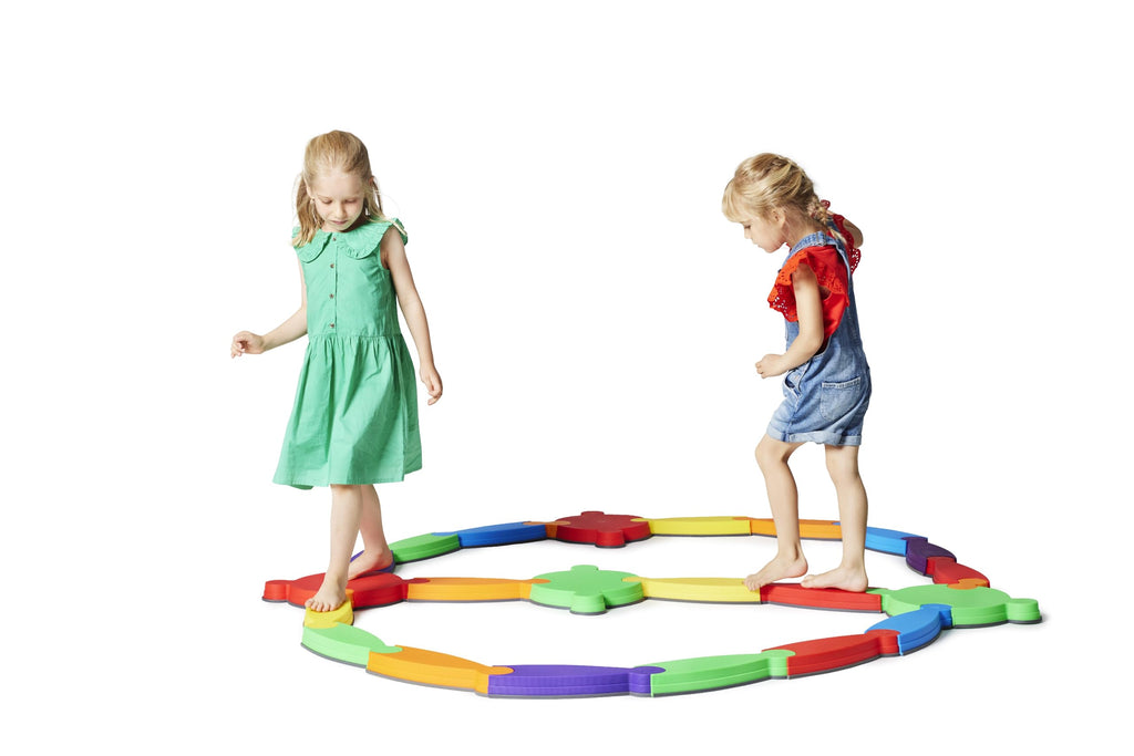 GONGE River Landscape - 25-Piece Set for Balance Training, Motor Skills, and Creative Play - Educational Tools for Children's Development and Fun Group Activities - Vibrant