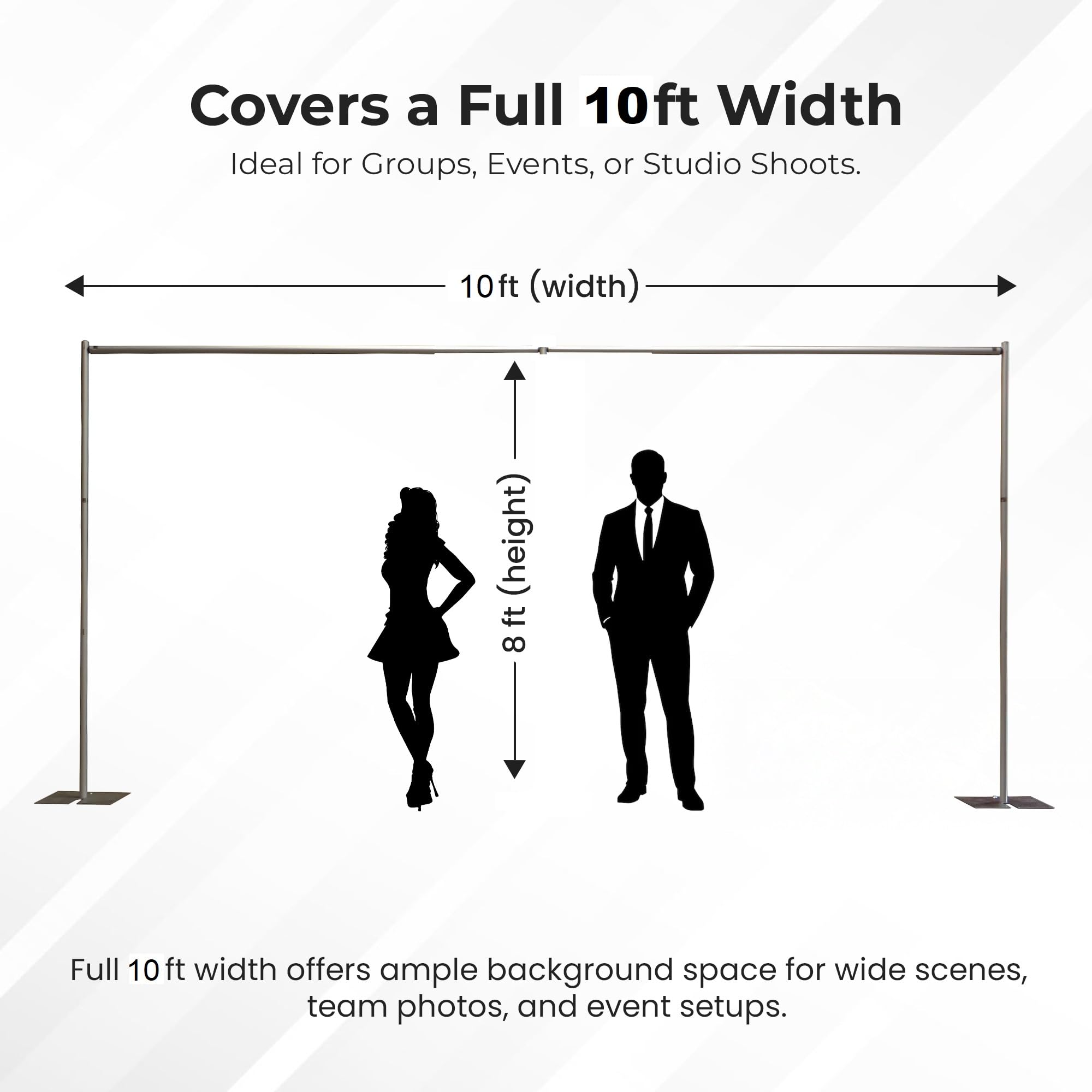 OnlineEEI Premier Portable Pipe and Drape Backdrop Kit 8ft x 10ft (Royal Blue)