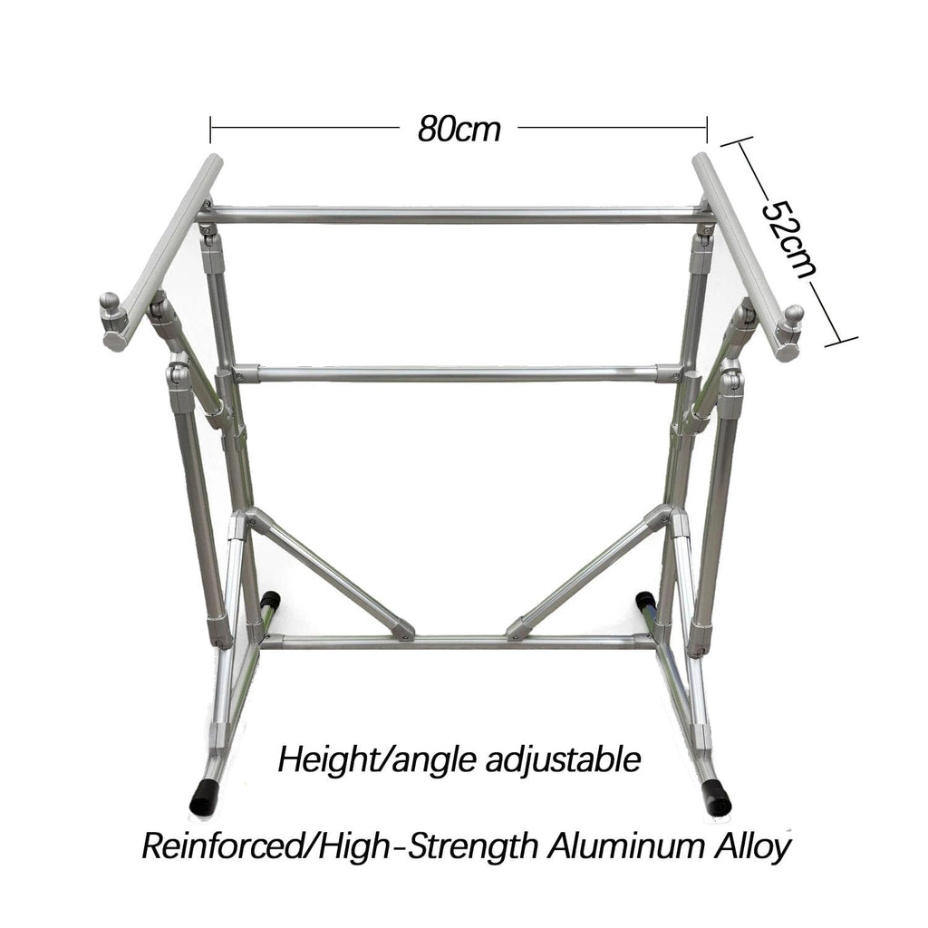 Floor-Standing Cross-Stitch Stand, Aluminum Alloy Embroidery Hoop Stand, Adjustable Embroidery Frame Bracket, Portable(Pink,Wide 31.5in)