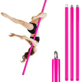 Dreamlin 3m Aerial Flying Pole Portable Suspension Yoga Fitness Tube Hanging Rotary Silicone Steel Dancing Pole Gym Equipment for Home (Pink)