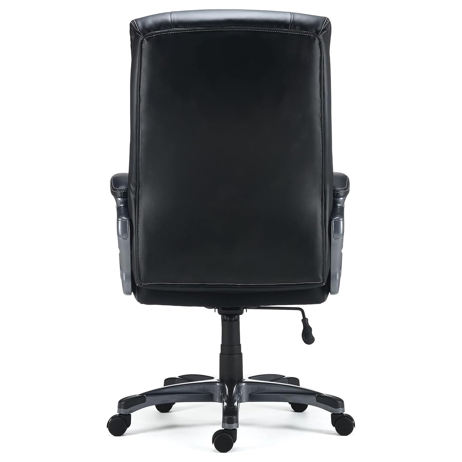 STAPLES Lockland Ergonomic Managers Office Chair, Big & Tall Cushioned, Adjustable Height, Metal Frame, Bonded Leather, for Workspace, Home, or Gaming, Black