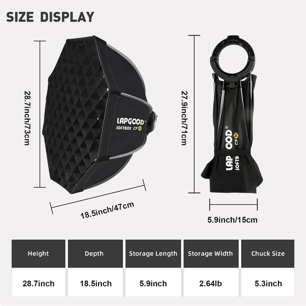 Godox MS300V 300W Studio Strobe Light Kit,2.4G Bowens Mount Photography Light with CF80 Quick Installation Softbox,Stainless Steel Light Stand,5-in-1 Light Reflector for Studio Photography Lighting