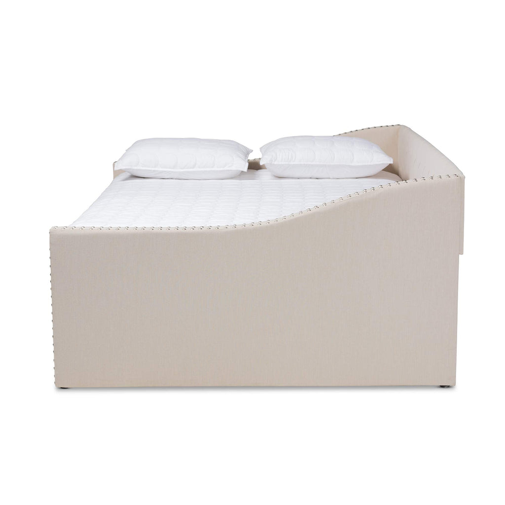 Baxton Studio Daybed, Queen, Beige
