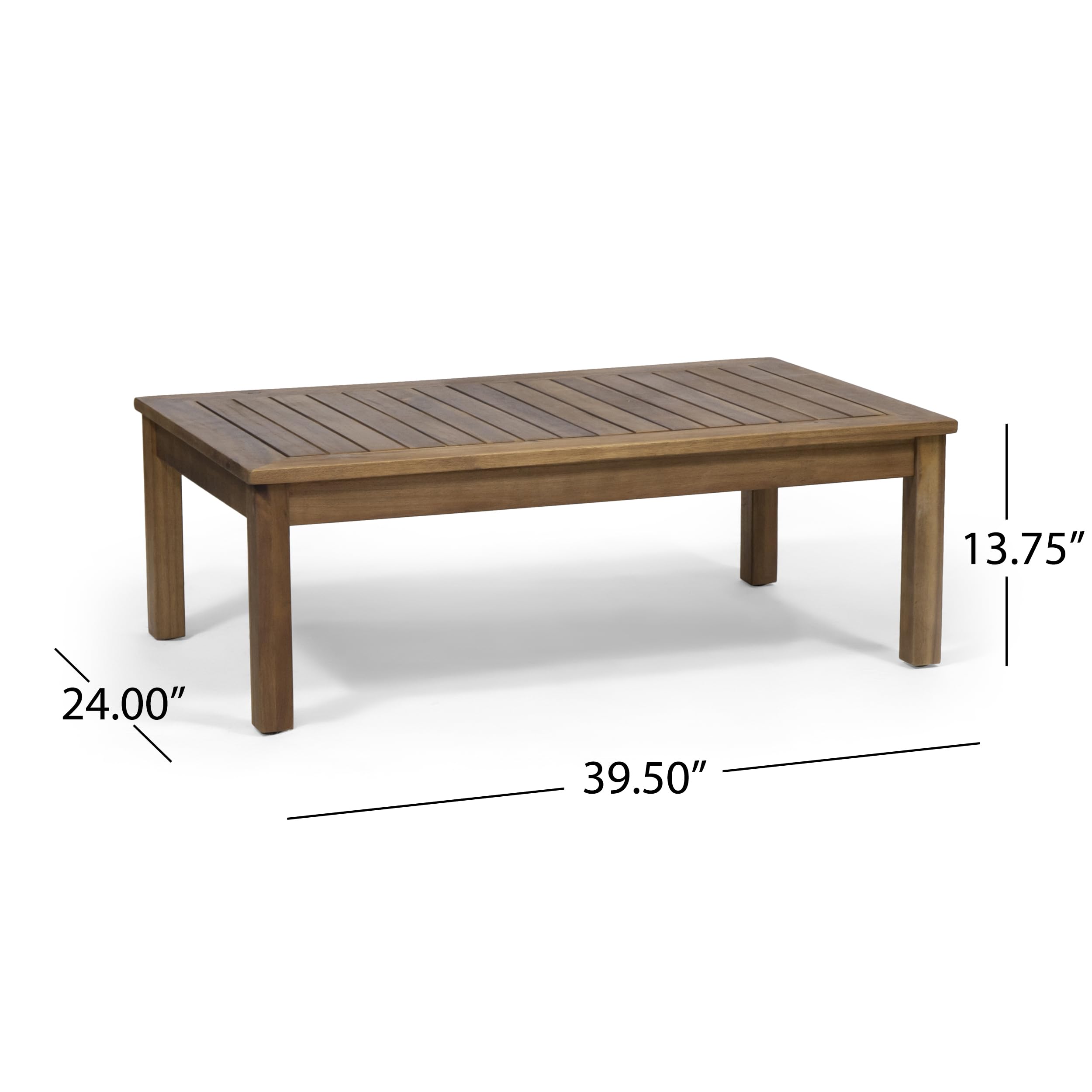 Christopher Knight Home Laurel Modern Outdoor Loveseat Set, Teak and Gray
