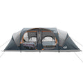 CAMPROS CP Tent 12-Person-Camping-Tents,3 Room Family Tents,Waterproof Windproof Family Tent with Top Rainfly,6 Large Mesh Windows,Double Layer,Easy Set Up, Portable with Carry Bag-20' x 9' x 72"(H)