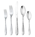 DANIALLI Hammered Silverware Set | Premium 18/10 Stainless Steel Flatware Service for 12 | Heavy-Duty & Dishwasher Safe | Built to Last (60-Piece, Fidenza Hammered)