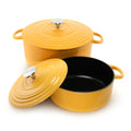 Chantal Cast Iron Dutch Oven Set, 3 and 7 qt, US Formulated Premium Enamel, Marigold