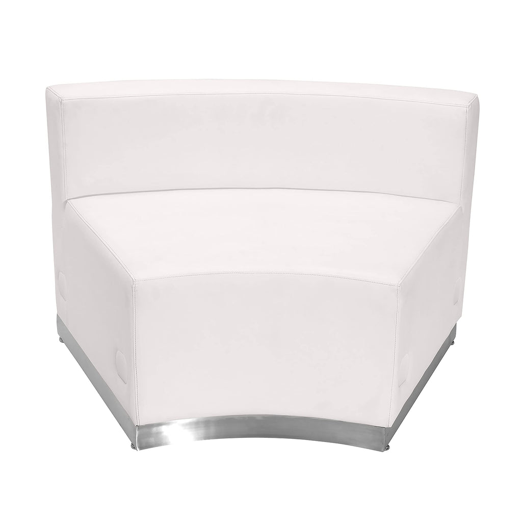 Flash Furniture HERCULES Alon Series White LeatherSoft Reception Configuration, 3 Pieces