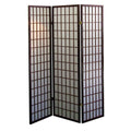70" Tall 3 Panel Screen, Room Divider, Japanese Style with Cherry
