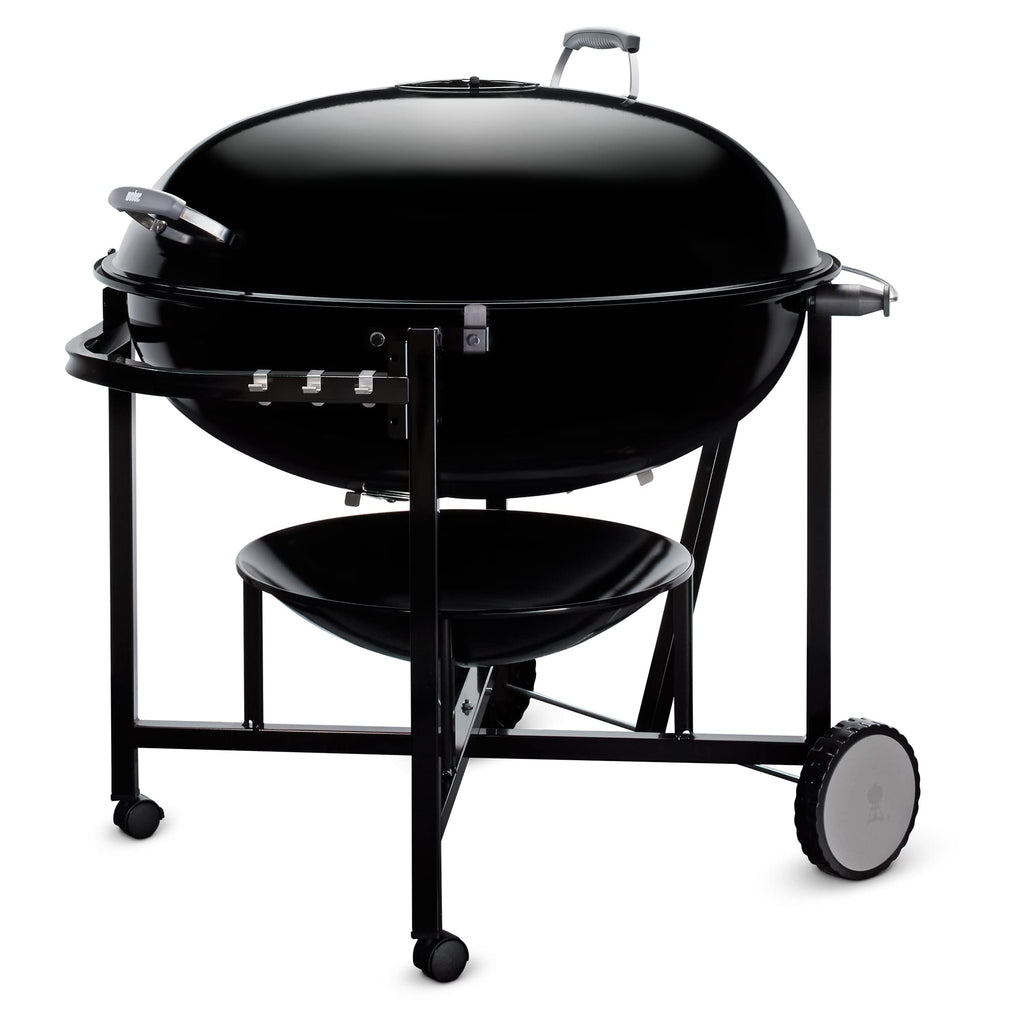 Weber The Ranch Charcoal Kettle Grill, 37" – Massive Outdoor BBQ Grill with Stainless Steel Hinged Cooking Grate, Tuck-Away™ Lid Holder & Porcelain‑Enameled Bowl