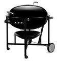 Weber The Ranch Charcoal Kettle Grill, 37" – Massive Outdoor BBQ Grill with Stainless Steel Hinged Cooking Grate, Tuck-Away™ Lid Holder & Porcelain‑Enameled Bowl