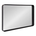 Kate and Laurel Armenta Modern Soft Rectangle Metal Framed Mirror; 40 x 24; Gray; Functional Industrial Accent Mirror with Bold Finish for Wall Decor