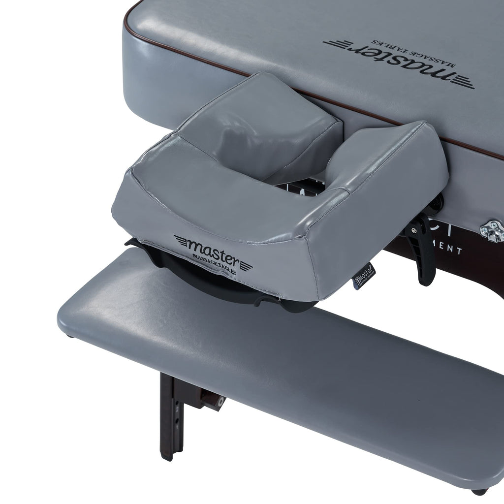 Master Massage 30" Montour Lx Portable Massage Table Package with 3" Memory Foam, Dove Grey- Foldable Massage Table, Folding Spa Beauty Bed