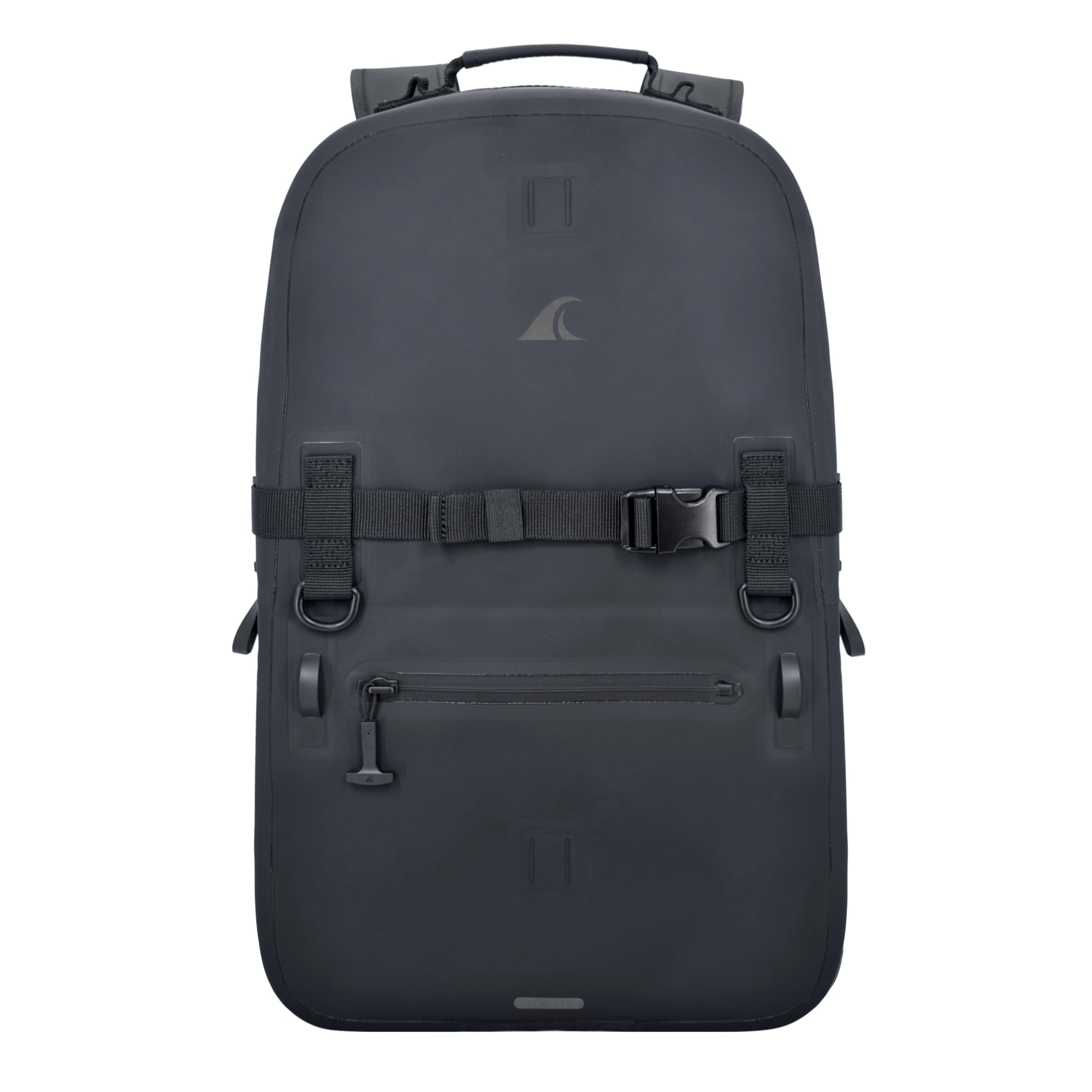 Breakwater Supply™ Fogland Waterproof IP68 Submersible Backpack | Laptop Sleeve & Airtight Zippers for Outdoors, Travel, Boating, Kayaking, Surfing, Floating Dry Bag, Unisex, TPU (Stealth Black, 25L)